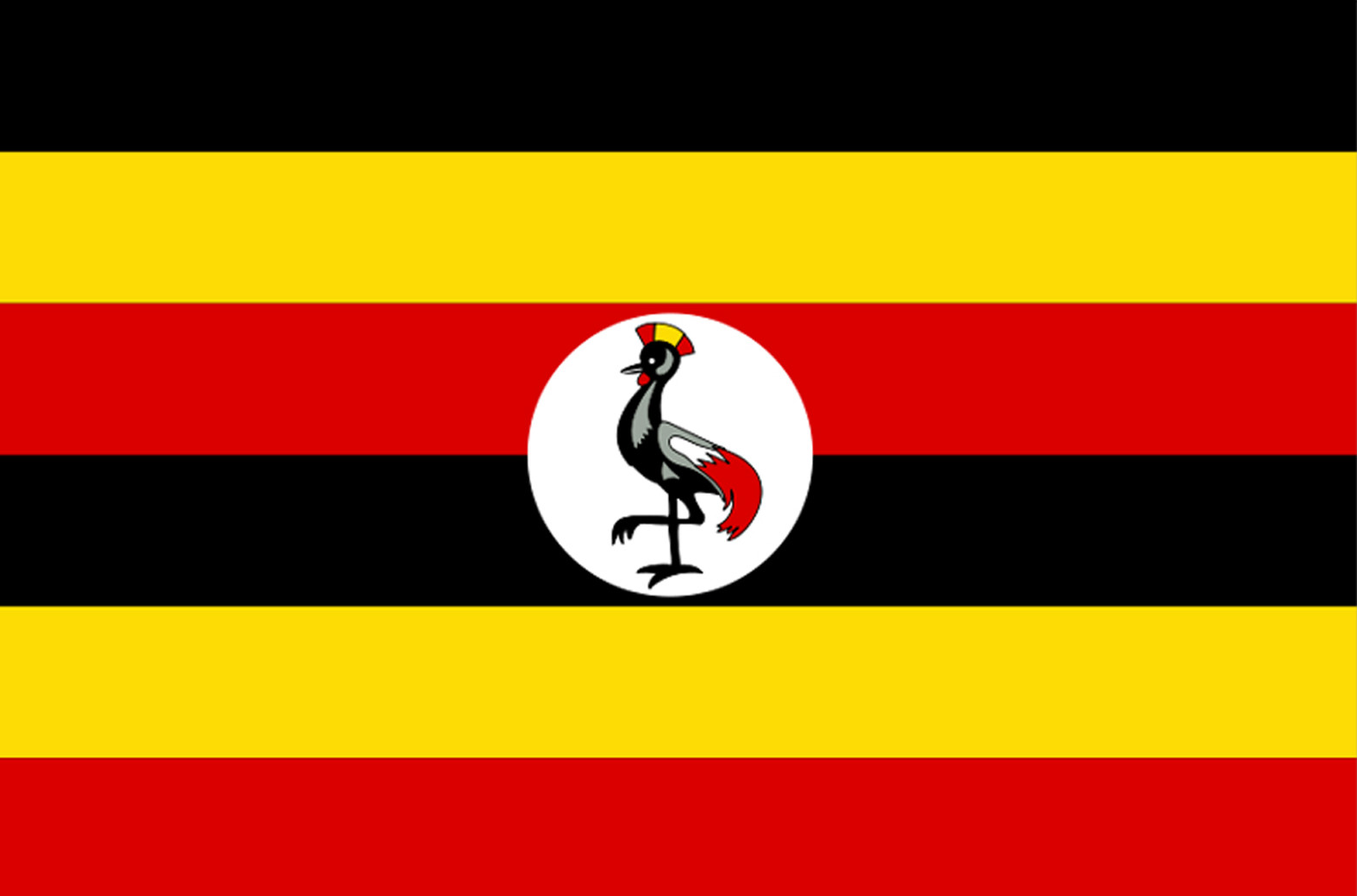 Drapeau Ouganda (19.5x13cm) - Sticker/autocollant