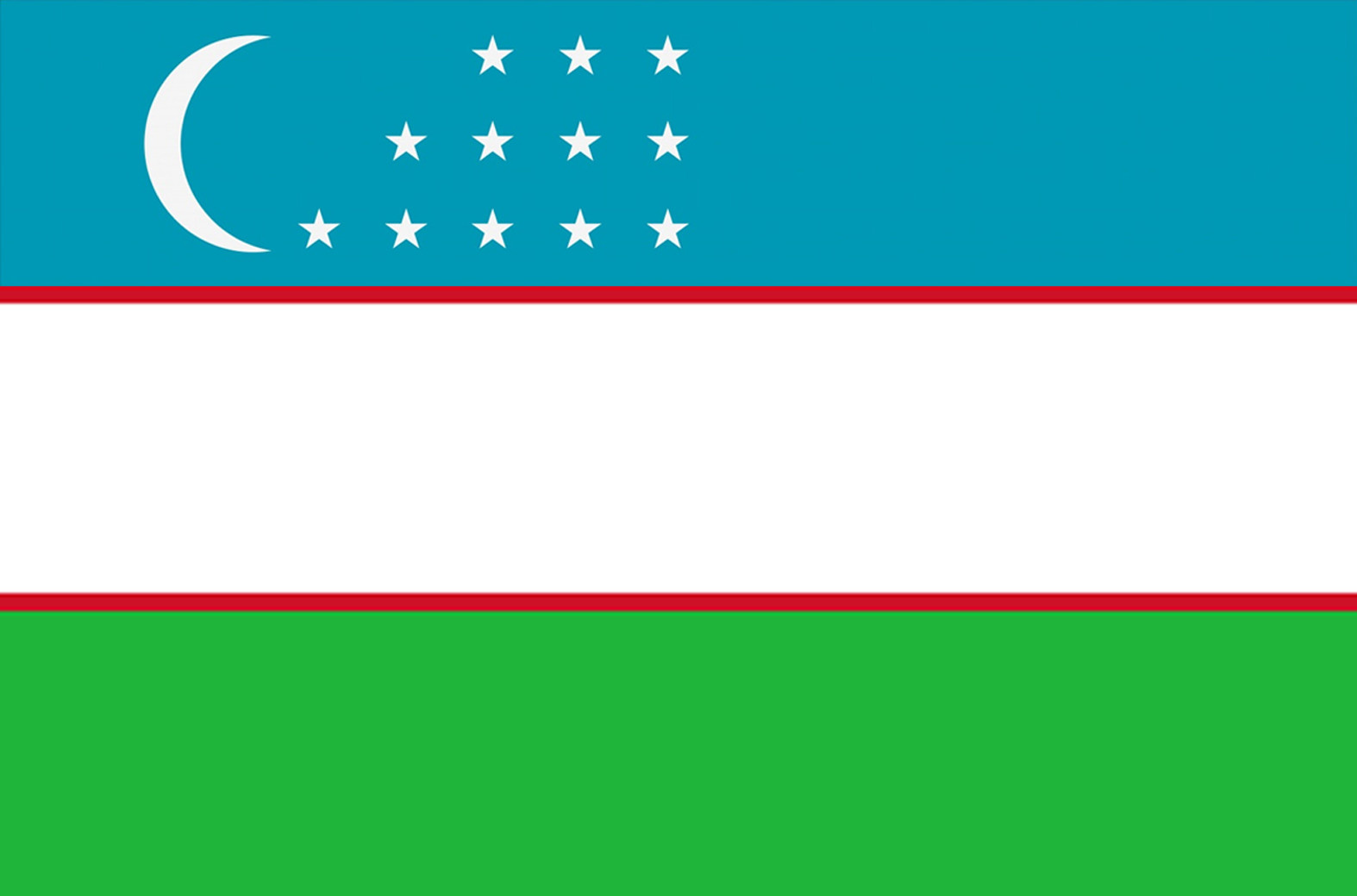 Drapeau Ouzbékistan (19.5x13cm) - Sticker/autocollant