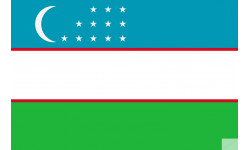 Drapeau Ouzbékistan (5x3.3cm) - Sticker/autocollant