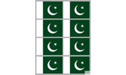 Drapeau Pakistan (8 fois 9.5x6.3cm) - Sticker/autocollant