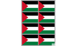 Drapeau Palestine (8 fois 9.5x6.3cm) - Sticker/autocollant