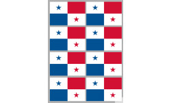 Drapeau Panama (8 fois 9.5x6.3cm) - Sticker/autocollant