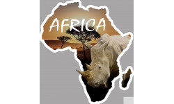 Africa Rhinocéros - 15x13,5cm - Sticker/autocollant