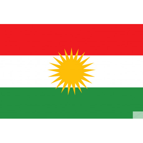 Drapeau Kurdistan (19.5x13cm) - Sticker/autocollant