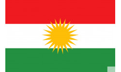 Drapeau Kurdistan (15x10cm) - Sticker/autocollant