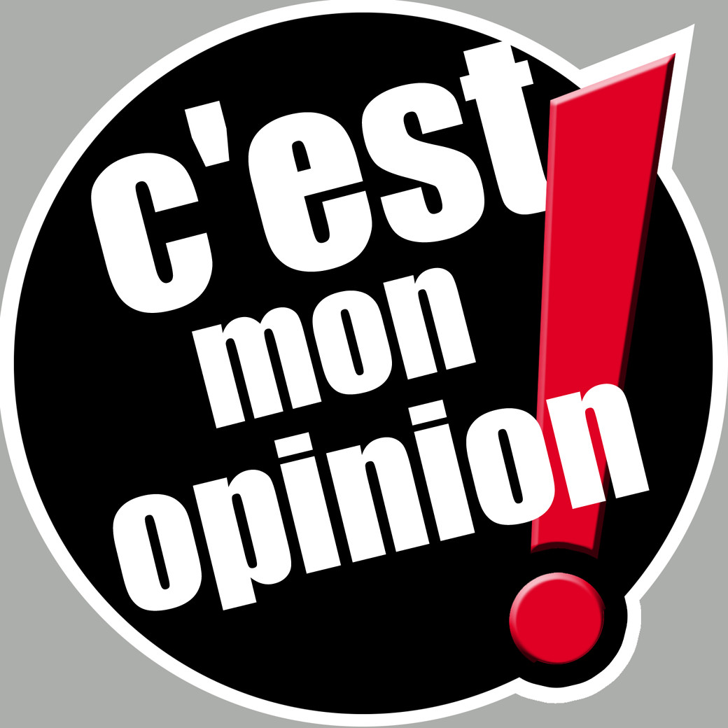 c'est mon opinion (10x10cm) - Sticker/autocollant