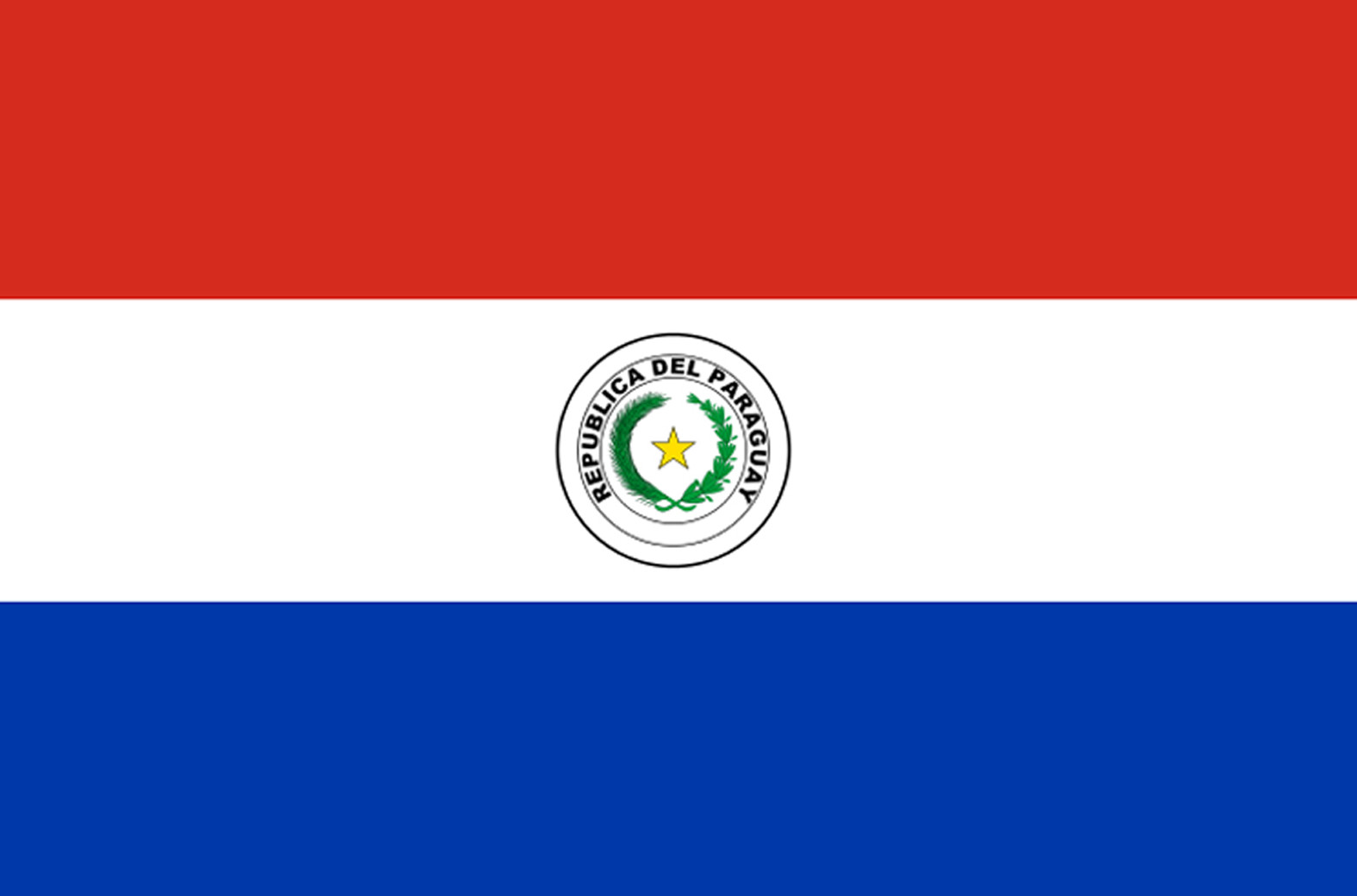 Drapeau Paraguay (19.5x13cm) - Sticker/autocollant