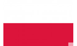 Drapeau Pologne (19.5x13cm) - Sticker/autocollant