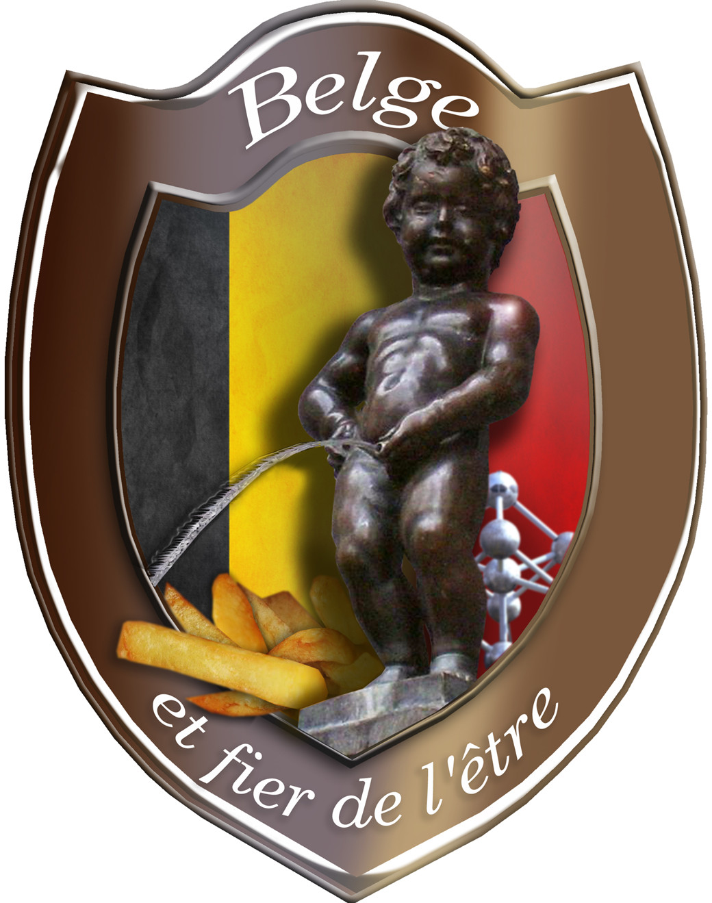 Belge et fier de l'être (10x7.8cm) - sticker/autocollant