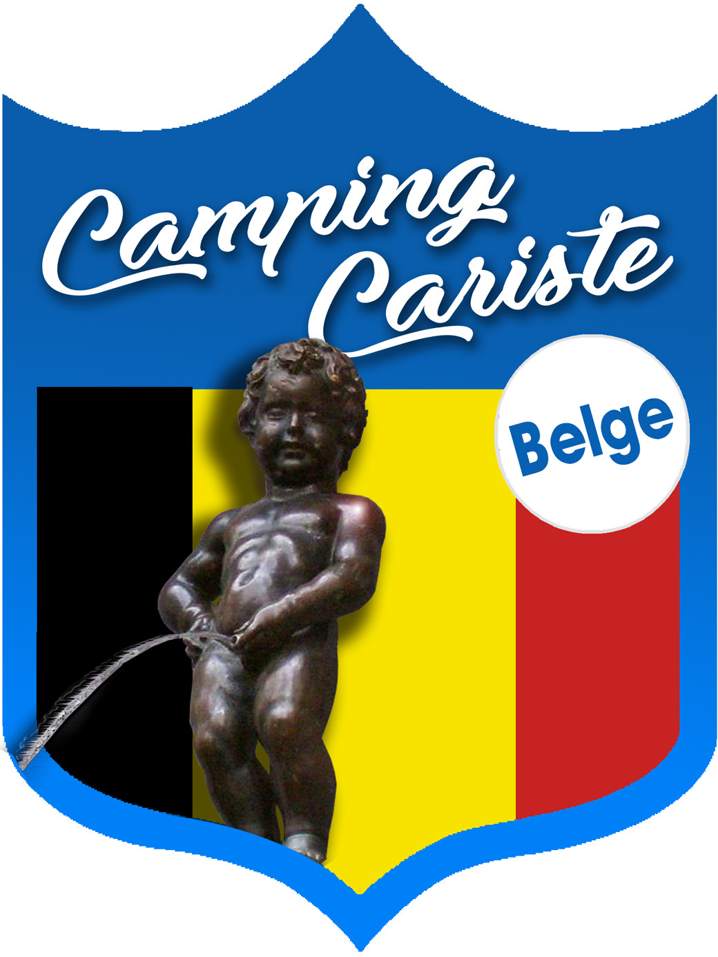 Campingcariste Belge (10x7.5cm) - sticker/autocollant