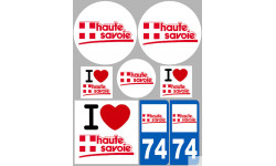 Haute Savoie (8 autocollants variés) - Sticker/autocollant