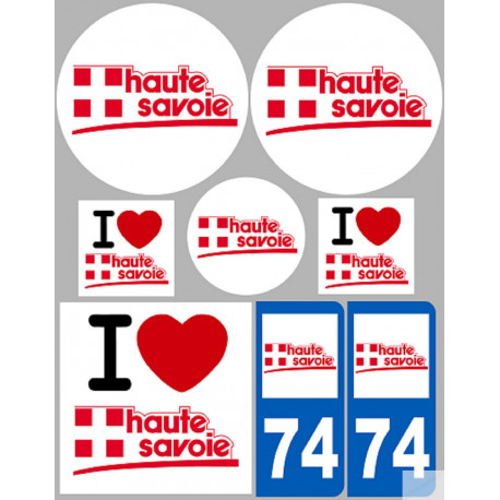 Haute Savoie (8 autocollants variés) - Sticker/autocollant