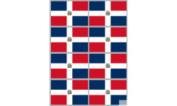 Drapeau République dominicaine (8 fois 9.5x6.3cm) - Sticker/autocollant