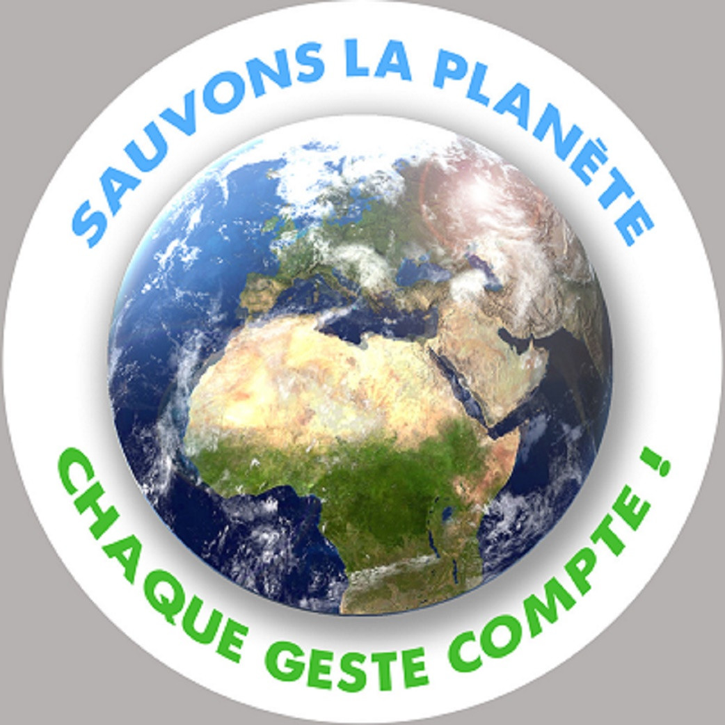 sauvons la planète - 10x10cm - Sticker/autocollant