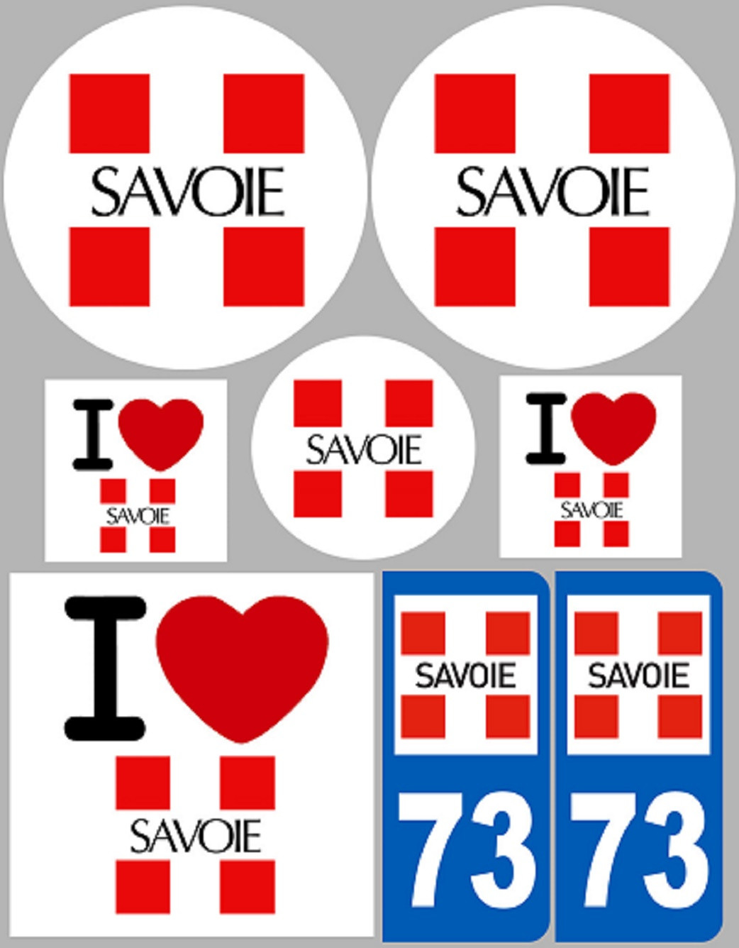 Savoie (8 autocollants variés) - Sticker/autocollant