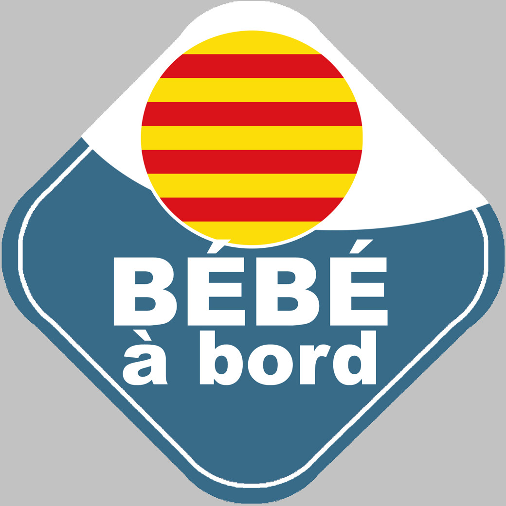 Bébé à bord catalan - 10cm - Sticker/autocollant