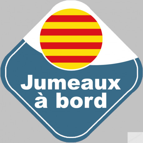 Bébé à bord jumeaux catalans - 10cm - Sticker/autocollant