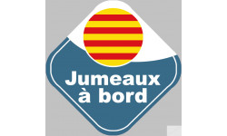 Bébé à bord jumeaux catalans - 15cm - Sticker/autocollant