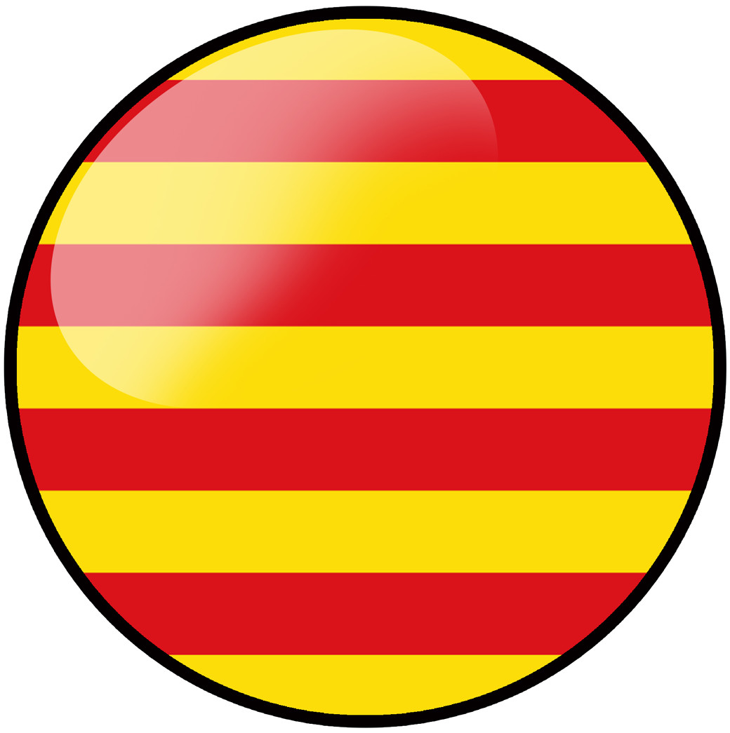 Catalan rond - 5cm - Sticker/autocollant