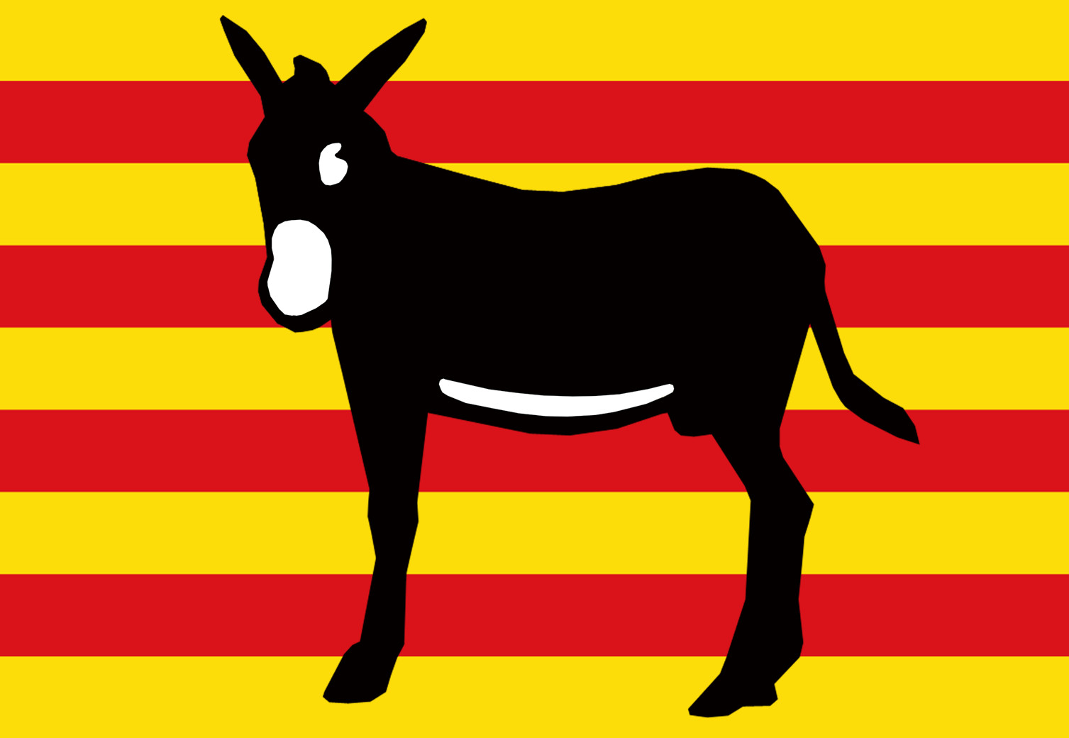 Drapeau âne Catalan (19.5x13cm) - Sticker/autocollant