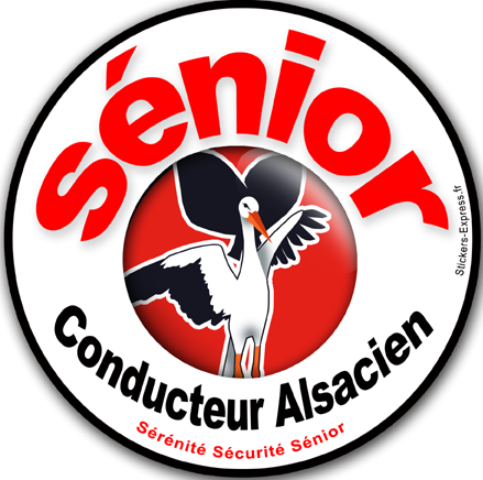 Conducteur Sénior Alsacien (10x10cm) - Sticker/autocollant