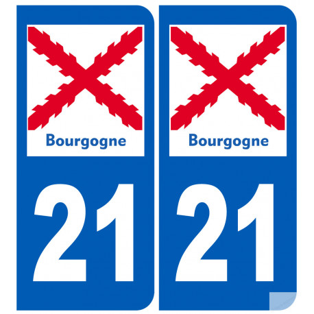 immatriculation 21 Bourgogne - Sticker/autocollant