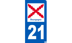 immatriculation motard 21 Bourgogne - Sticker/autocollant