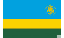 Drapeau Rwanda (19.5x13cm) - Sticker/autocollant