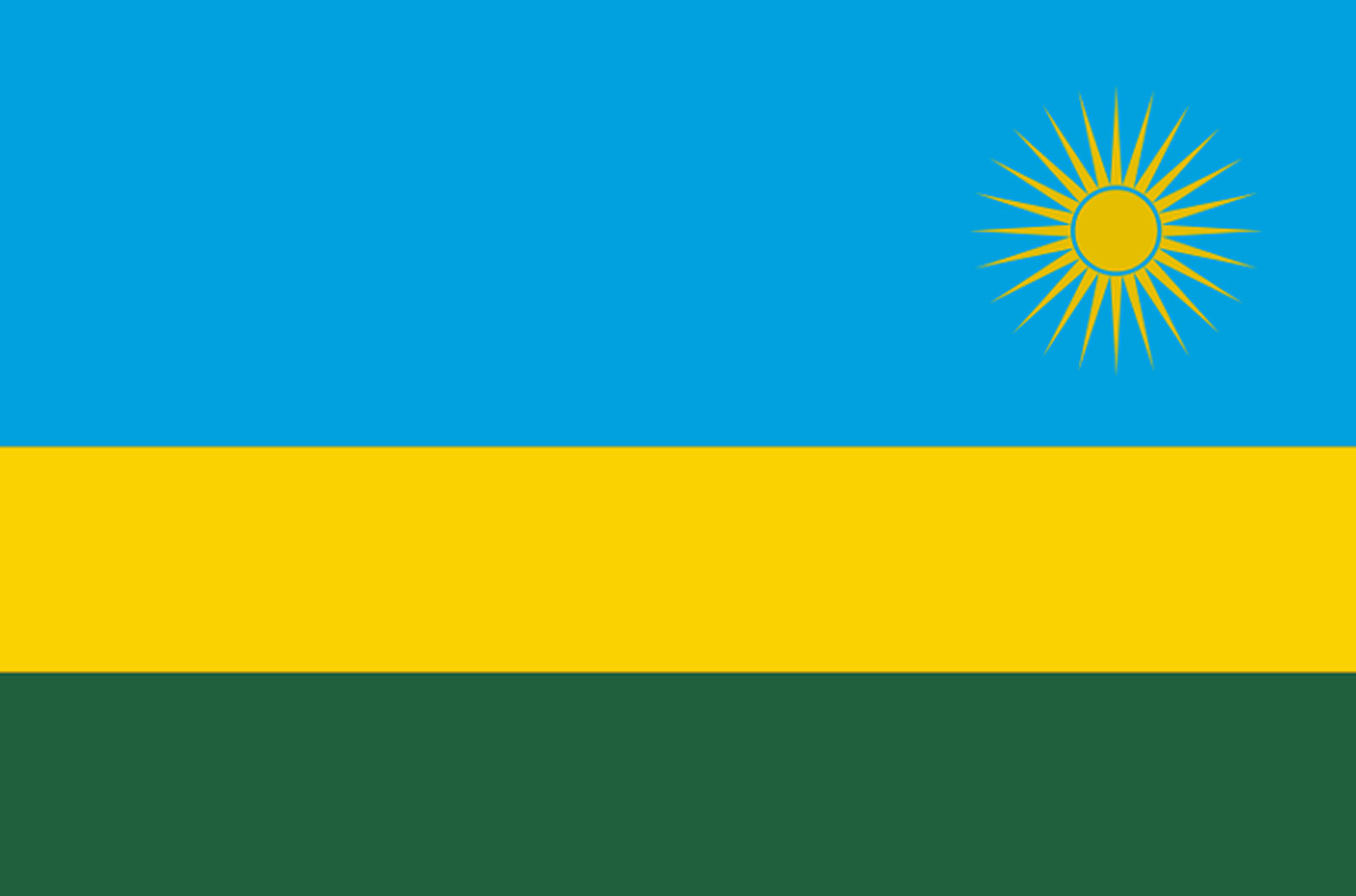 Drapeau Rwanda (19.5x13cm) - Sticker/autocollant