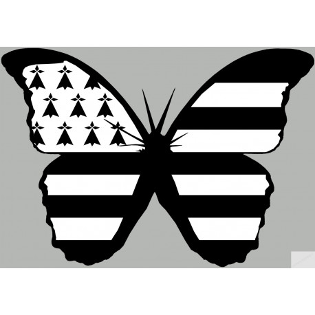 Effet papillon Breton (10x7cm) - Sticker/autocollant