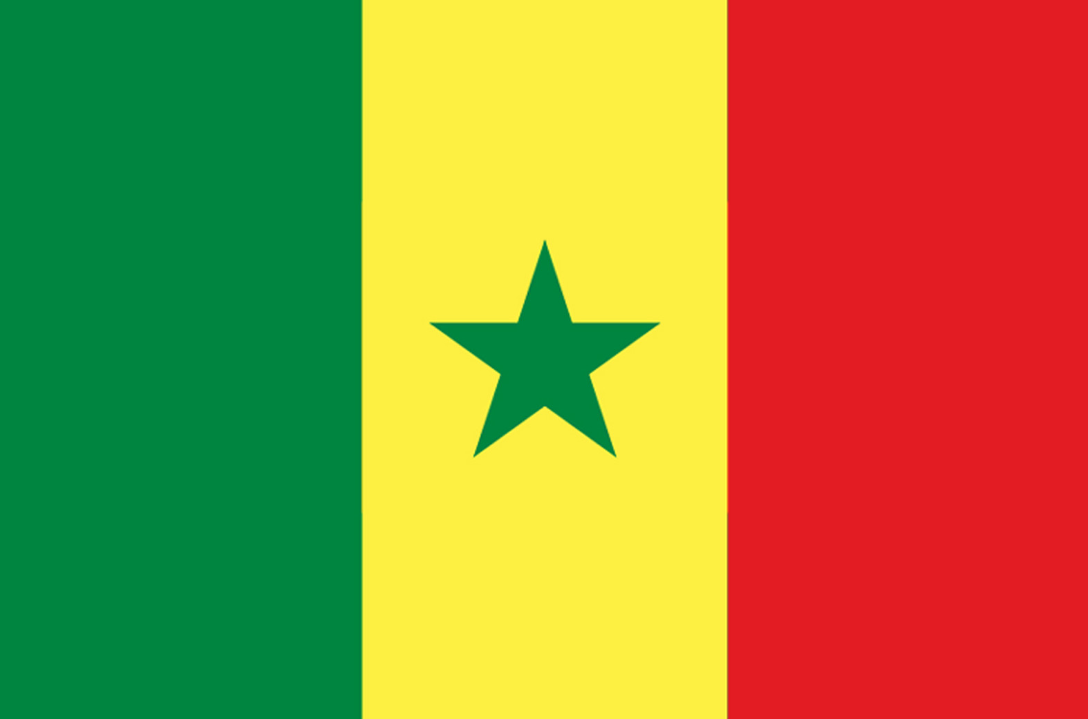 Drapeau Sénégal (19.5x13cm) - Sticker/autocollant