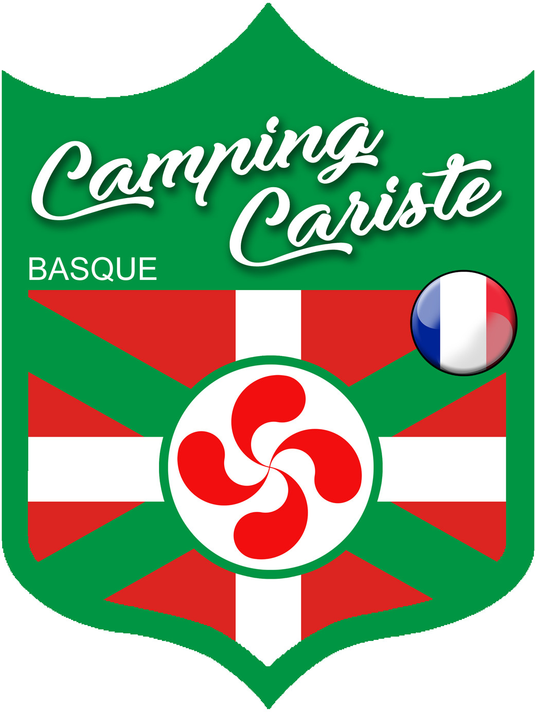 Campingcariste Basque (10x7.5cm) - Sticker/autocollant