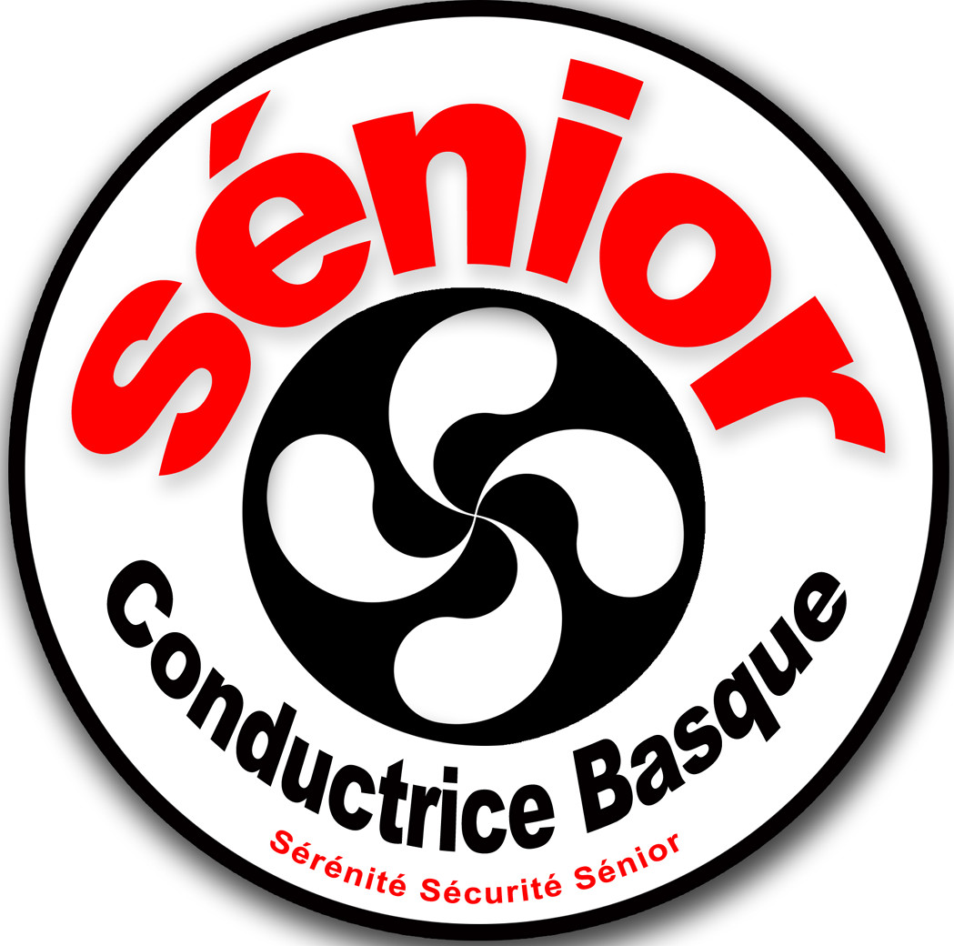 Conductrice Sénior Basque noir (15x15cm) - Sticker/autocollant