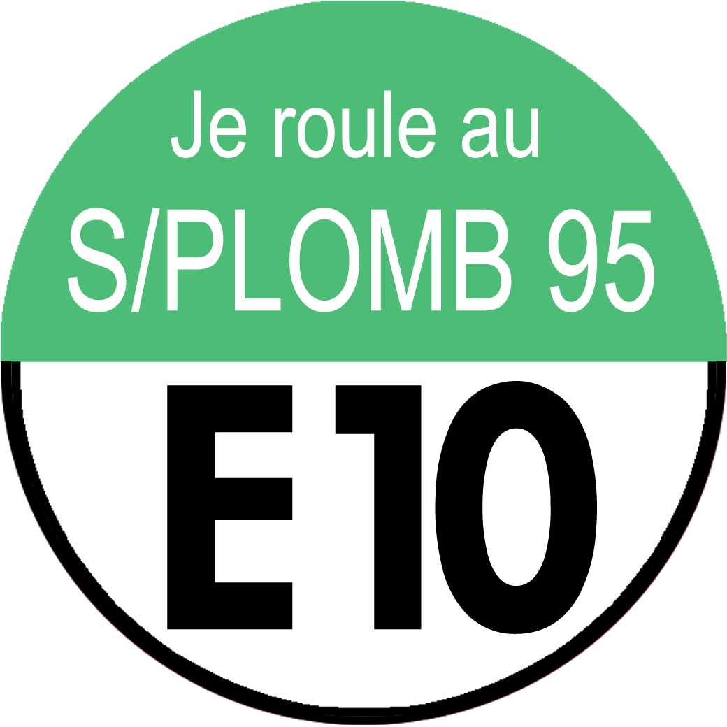 sans plomb 95 égal E10  (10x10cm) - Sticker/autocollant