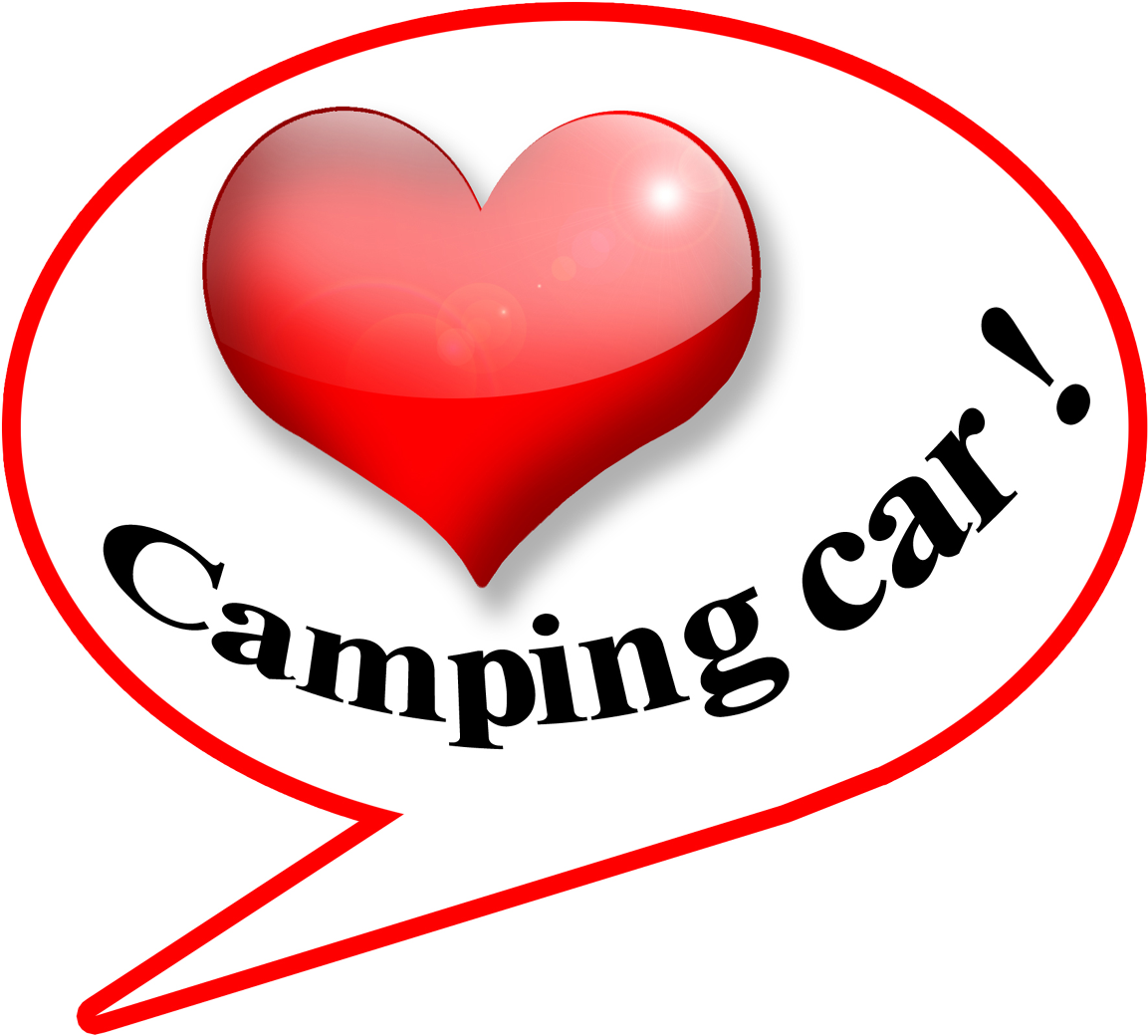 j'aime le camping car (15x13.5cm) - Sticker/autocollant