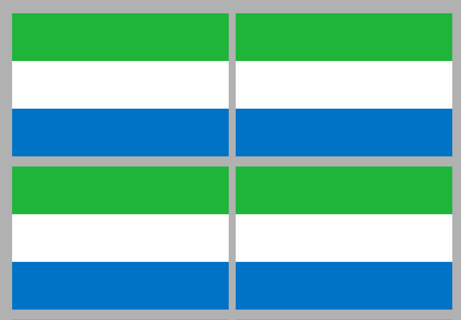 Drapeau Sierra Leone (4 stickers - 9.5 x 6.3 cm) - Sticker/autocollant