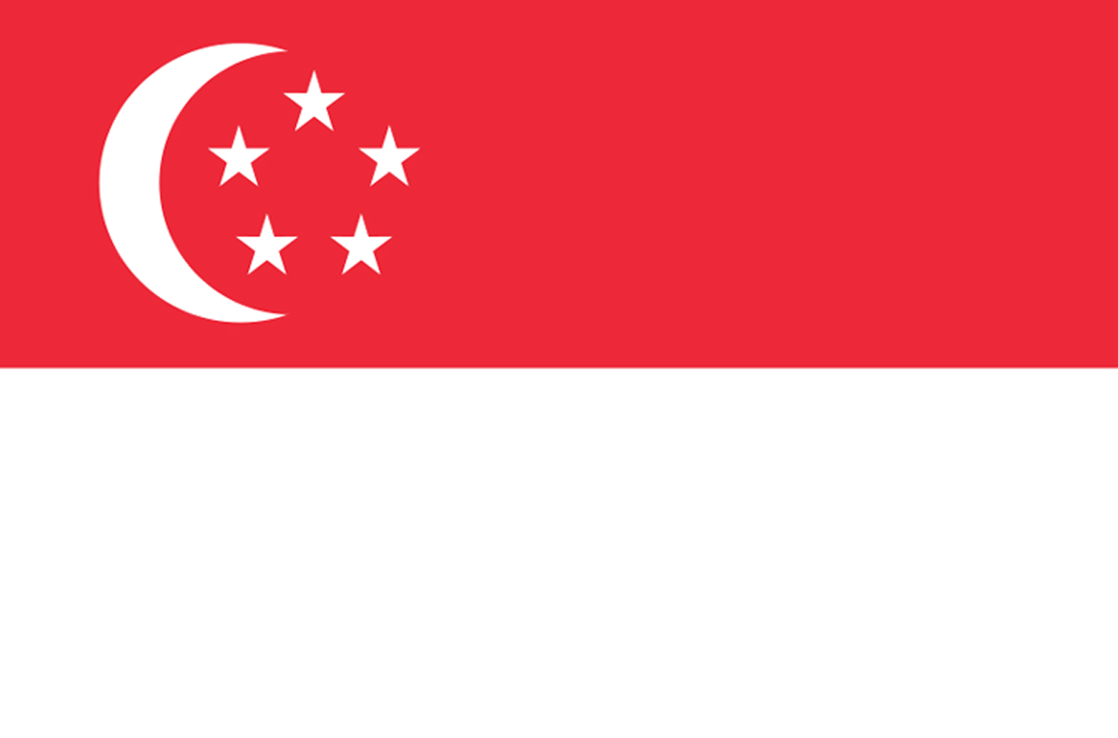 Drapeau Singapour (19.5 x 13 cm) - Sticker/autocollant