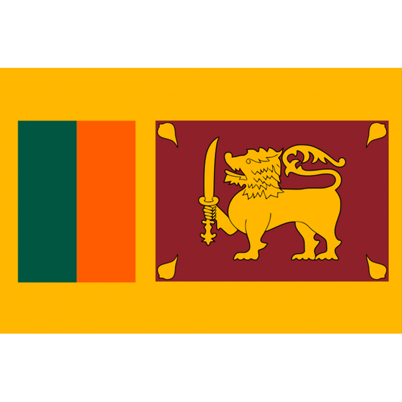 Drapeau Sri Lanka (5 x 3.3 cm) - Sticker/autocollant