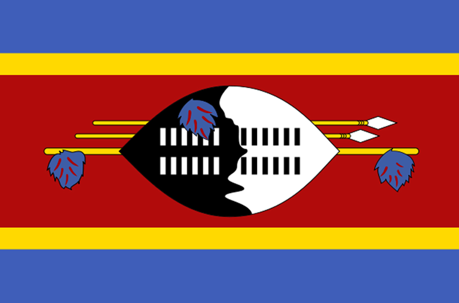 Drapeau Swaziland (19.5 x 13 cm) - Sticker/autocollant