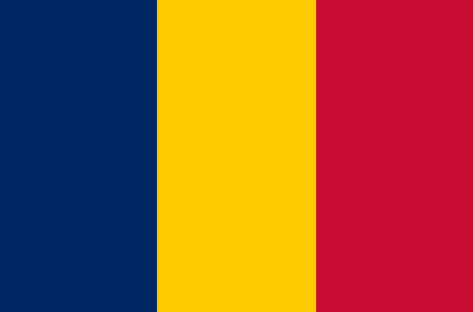 Drapeau Tchad (19.5 x 13 cm) - Sticker/autocollant