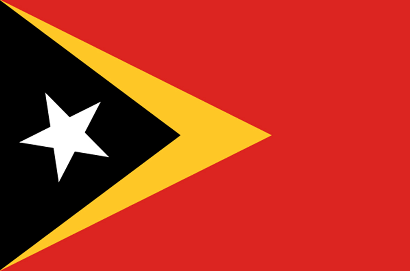 Drapeau Timor Oriental (15 x 10 cm) - Sticker/autocollant