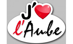 j'aime l'Aube (5x3.7cm) - Sticker/autocollant