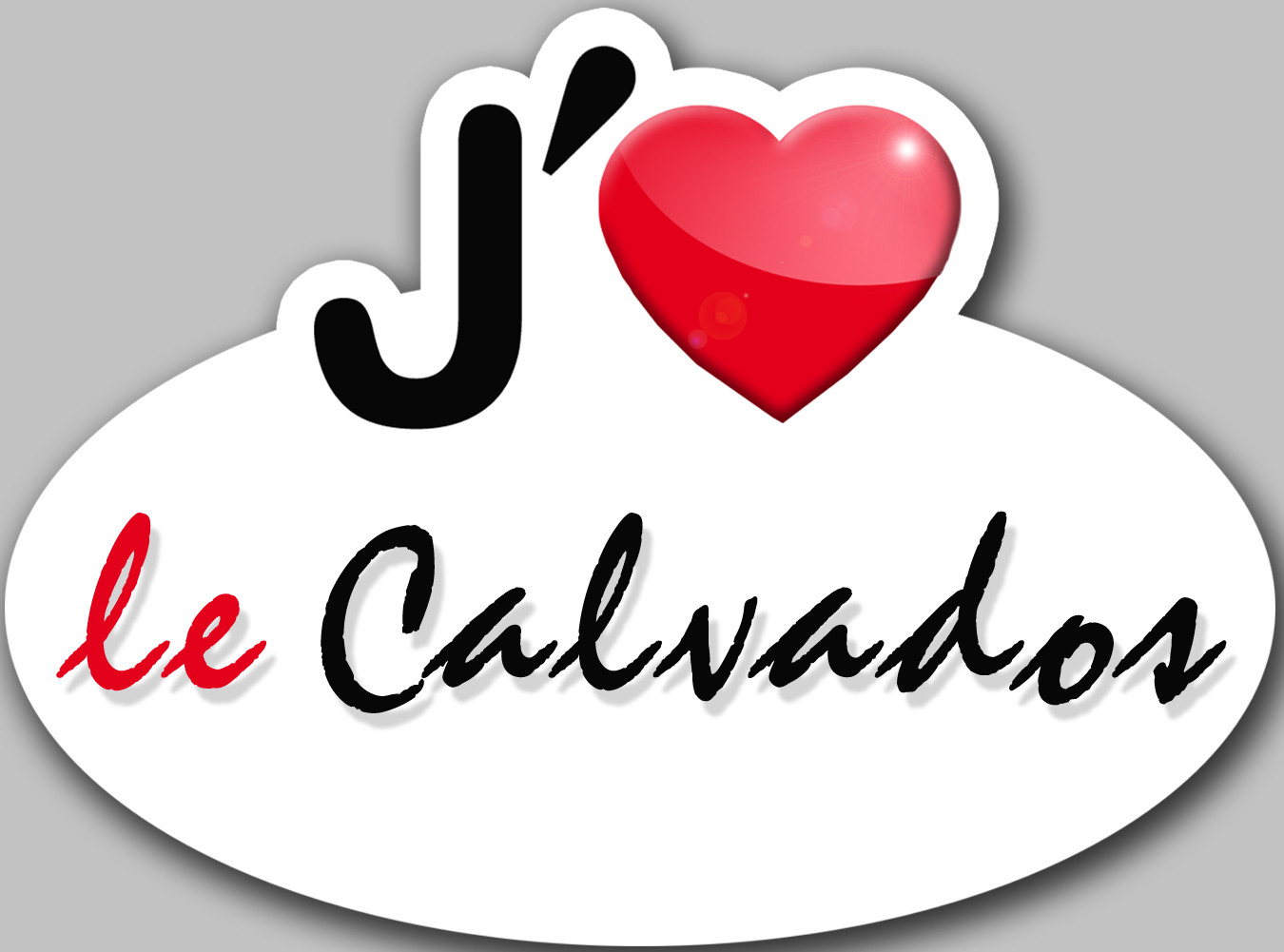 j'aime le Calvados (5x3.7cm) - Sticker/autocollant