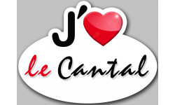 j'aime le Cantal (5x3.7cm) - Sticker/autocollant