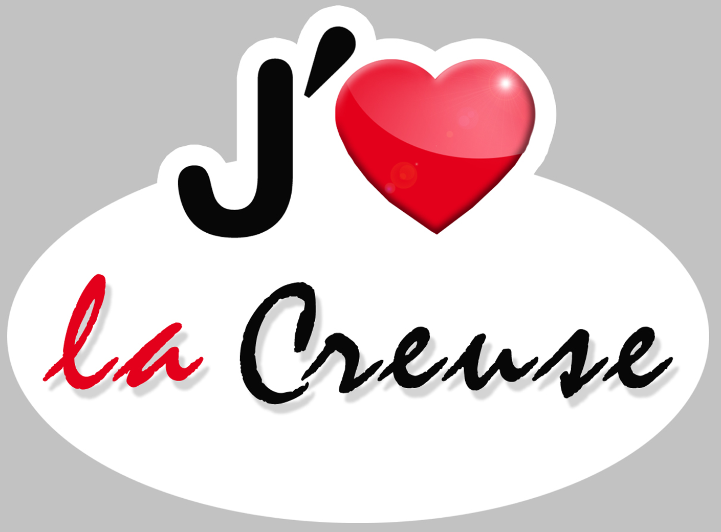 j'aime la Creuse (5x3.7cm) - Sticker/autocollant