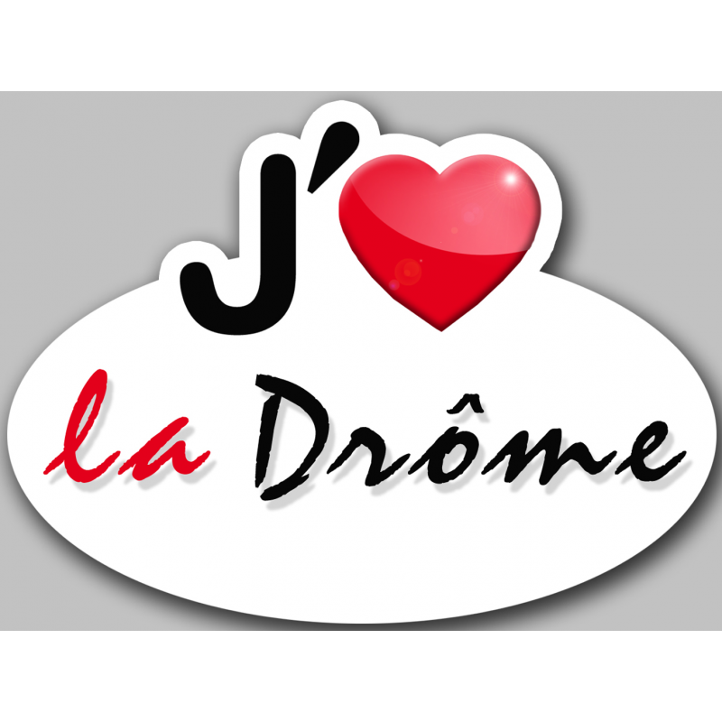 j'aime la Drôme (5x3.7cm) - Sticker/autocollant