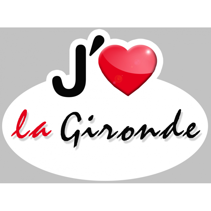 j'aime la Gironde (5x3.7cm) - Sticker/autocollant