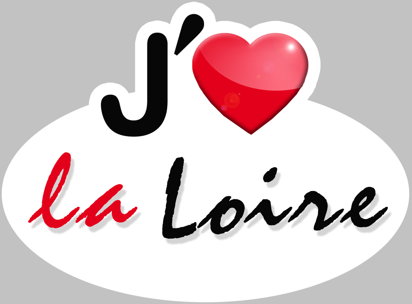 j'aime la Loire (5x3.7cm) - Sticker/autocollant