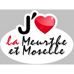 j'aime la Meurthe-et-Moselle (5x3.7cm) - Sticker/autocollant