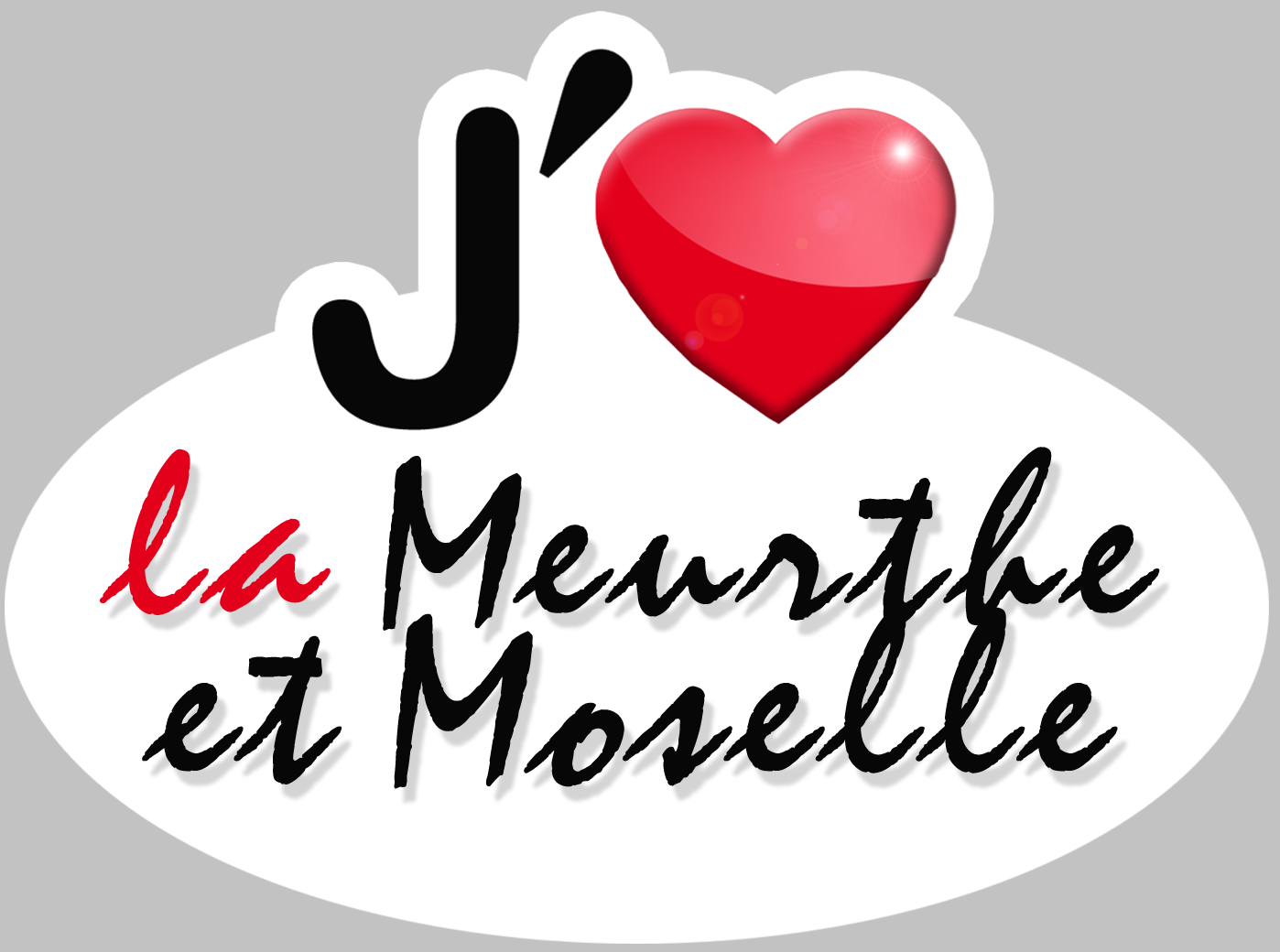 j'aime la Meurthe-et-Moselle (5x3.7cm) - Sticker/autocollant